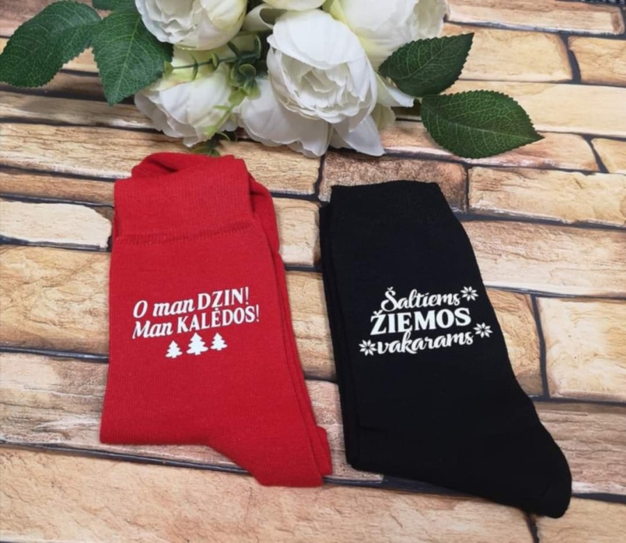 Kojinės su užrašais