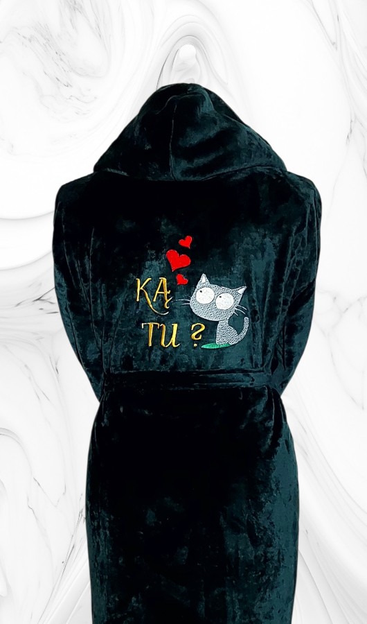 Siuvinėtas chalatas "Ką Tu ?"