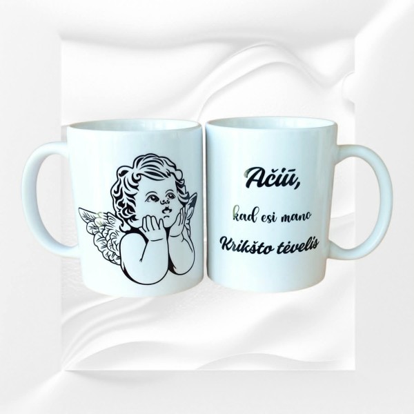 Puodelis Krikšto tėčiui
