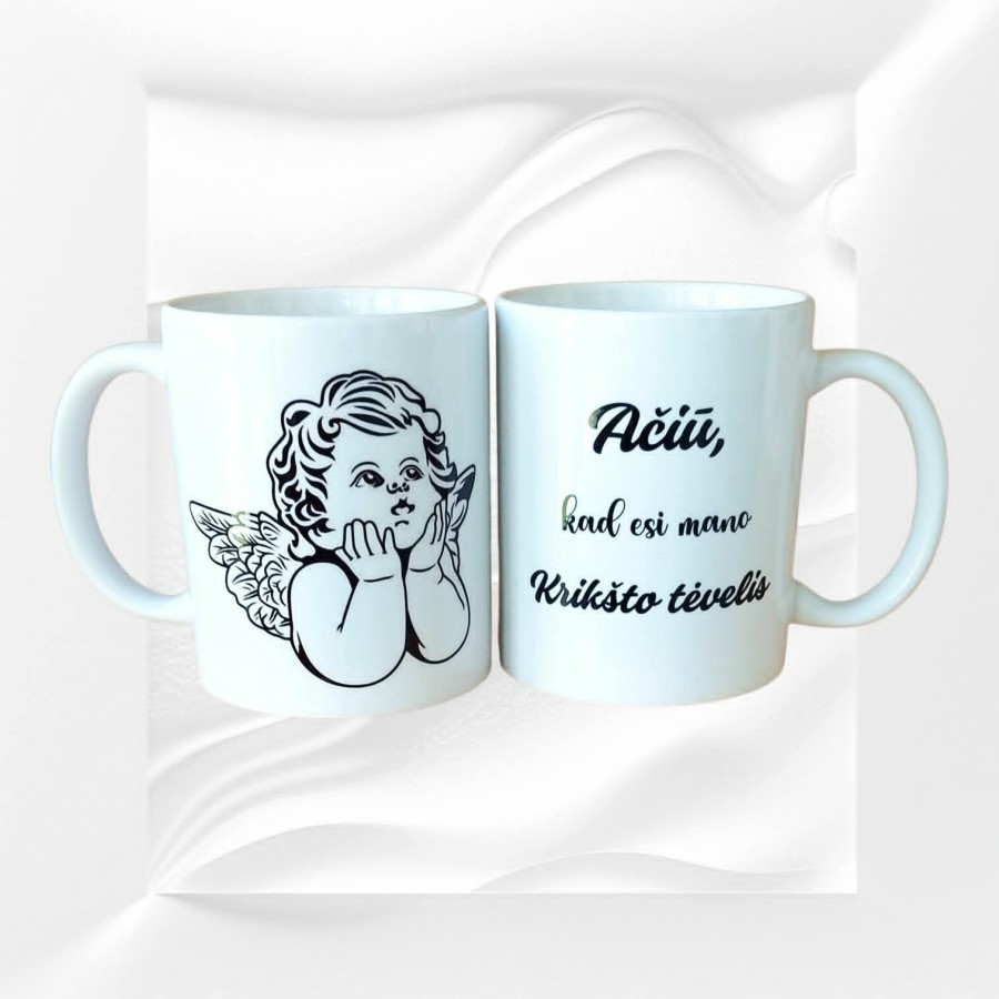 Puodelis Krikšto tėčiui