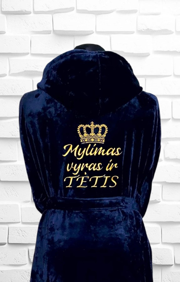 Siuvinėtas chalatas "Mylimas vyras ir tėtis"